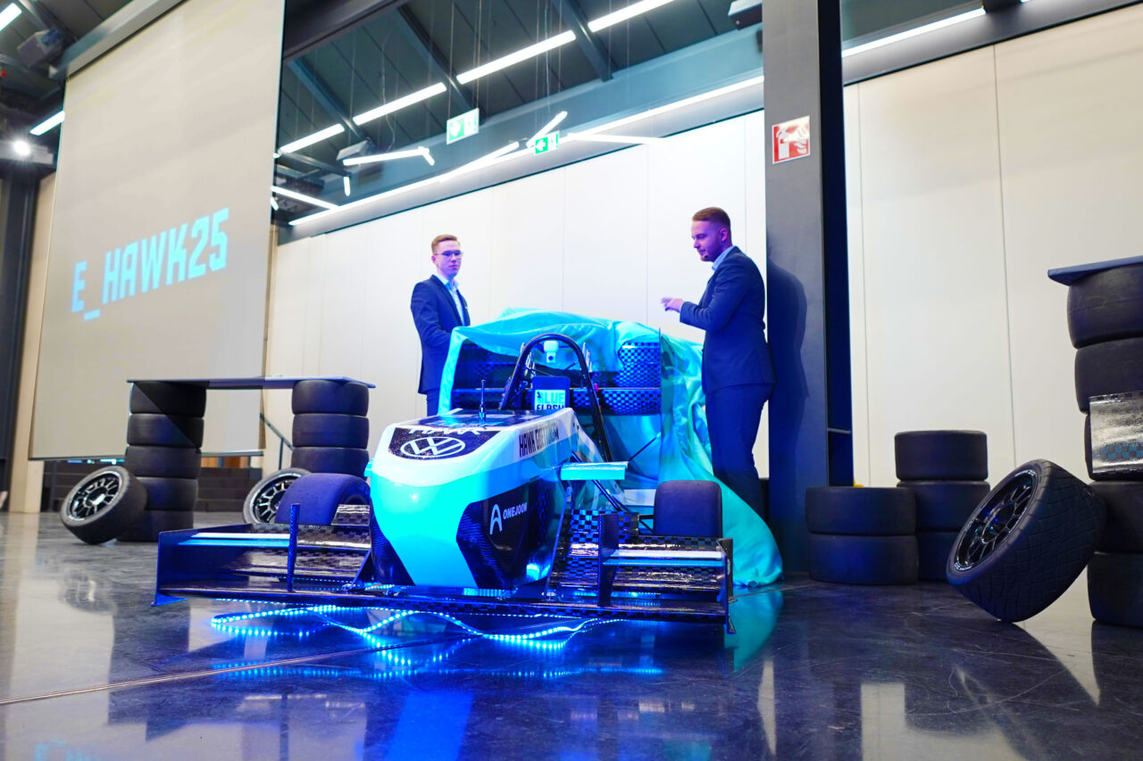 Blue Flash mobility concepts unveiles E_HAWK25, their autonomous driving electric racing car 2025