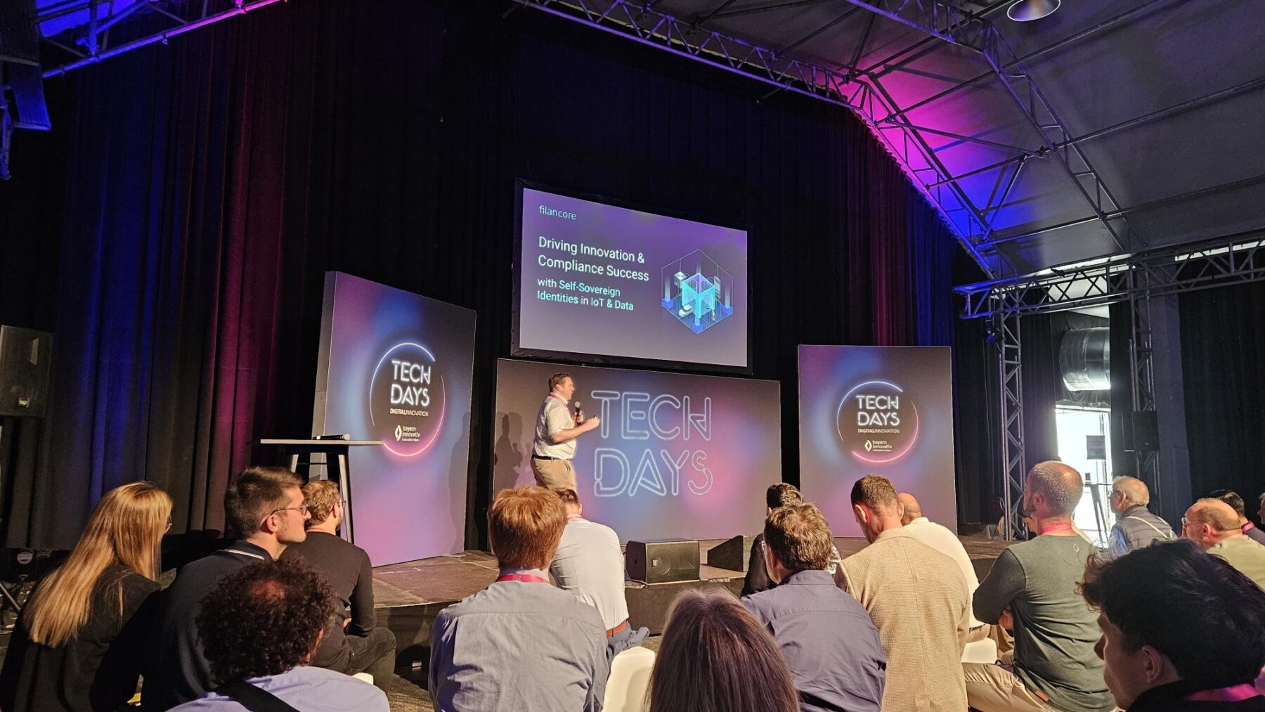 filancore's pitch at Tech Days Munich 2025 bout "Drving innovation & compliance success with self-sovereign identities in IoT & Data